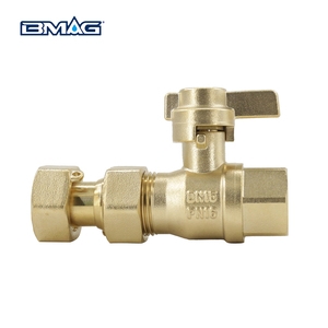 <span class=keywords><strong>Vanne</strong></span> à boisseau sphérique en laiton verrouillable manuellement BMAG DN15-DN20 1/2"-2" filetage femelle avec joint PTFE <span class=keywords><strong>pour</strong></span> compteur d'<span class=keywords><strong>eau</strong></span> - Product Image 3