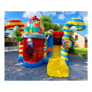 Château gonflable commercial pour enfants, combo de châteaux rebondissants, structure gonflable Moonwalk - Product Image 4
