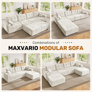 Sofá Modular de Terciopelo Moderno, Extensible y Convertible en Forma de L, Sin Necesidad de Ensamblaje, Espuma de Alta Resiliencia, Diseño con Puntos de Sujeción, Bolsillos Laterales - Product Image 4