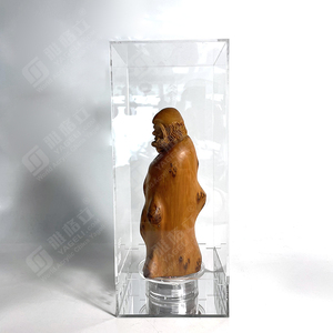 Chất lượng cao rõ ràng vuông tùy chỉnh sang trọng Acrylic Bộ sưu tập hộp hiển thị với ánh sáng để hiển thị chỉ - Product Image 6