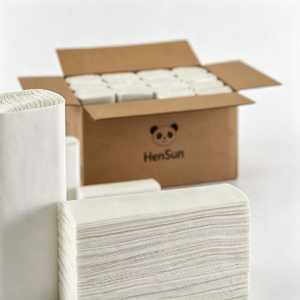 Papel higiénico de pulpa de bambú de 3 capas, toallas de papel absorbentes para manos secas, papel tisú con relieve personalizado OEM - Product Image 3