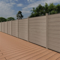 Panneaux de clôture WPC modernes co-extrudés pour l'extérieur, en composite bois-plastique, pour la décoration de jardin, maison et cour