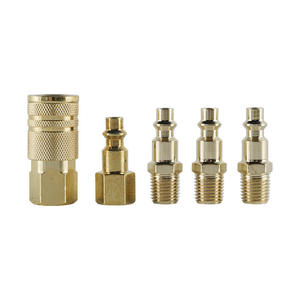 Juego de Acoplamiento Rápido Estilo Americano 1/4 NPT de Hierro con Recubrimiento de Cobre, Juego de Cinco Piezas en Embalaje de Cartón para Acoplamientos de Eje - Product Image 2