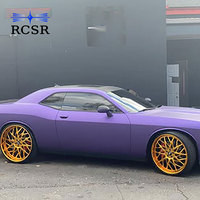 RCSR Nouvelles jantes en aluminium forgé de 24, 26 et 28 pouces, design à deux pièces, finition argentée polie, 5x112, 5x114.3, 5x120, 6x139.7