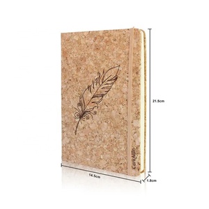 Boshiho Journal Writing Notebook Handmade Bound <b>Notepad</b> Cork Notebook with Pen Loop for Men & Women - Product Image 3