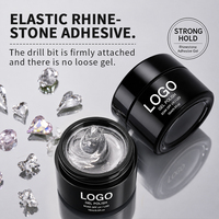 Gel à strass transparent personnalisé, imperméable, longue durée, sans résidu, 15 ml, gel souple pour presser les ongles, colle élastique pour strass pour ongles