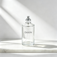 Flacon de parfum en verre cylindrique rond de luxe, vide, 30 ml, 50 ml, 100 ml, pour emballage de parfum, vaporisateur de fragrance, vente chaude