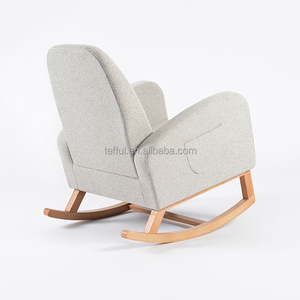 Fauteuil à bascule portable de style européen avec structure en bois pour la maison, le bureau et le salon - Product Image 4