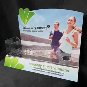 Présentoir de comptoir en acrylique Transparent, 4 bouteilles personnalisées, <span class=keywords><strong>vitamine</strong></span> - Product Image 2