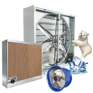 1380x1380mm Abluft ventilator 50-Zoll-Geflügelventilator mit Radialverschluss-Abluft ventilatoren für das Lüftungs system für die Wärme luftkühlung