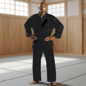 Men's Black Karate Gi 100% Cotton Durable Regular Fit Adult Martial Arts Uniform - Product Image 4