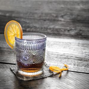 ヴィンテージ虹色グラス ウォーターカップ 6個セット、300ml レインボーエンボス加工タンブラーカップ ジュース、ワイン、カクテル用 - Product Image 5