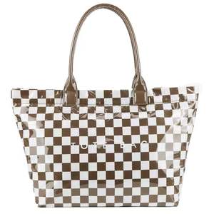 Bolso de Mano Tipo Tote de PVC/Nylon, Personalizado, Casual, para Playa, Abierto, Portátil, sin Asa, Capacidad de 1-1.9L, No Impermeable, para Mujer - Product Image 3