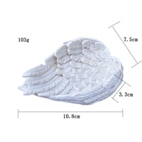 Cœur de Cupidon, Ailes du Diable, Ailes d'Ange, Plumes Blanches, Plumes en Résine, Décoration d'Intérieur, Support pour Boule de Cristal, Fabriqué en Chine