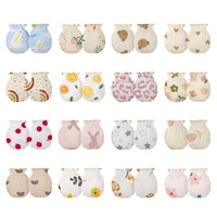 Sarung Tangan Bayi Katun untuk Semua Musim 0-6 Bulan, Anti Gores, Elastis, dan Hangat