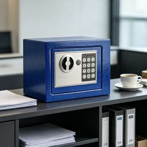 Green Mini Safe <b>Box</b> with Electronic Digital <b>Lock</b> and Keyhole Design - Product Image 3