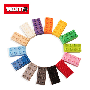 WOMA玩具批发益智2x4大砖ABS塑料儿童DIY塑料大积木<span class=keywords><strong>2</strong></span>*4高级配件8点 - Product Image 1