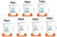 Tasses à café en papier à double paroi de qualité supérieure Taille personnalisée et isolation thermique améliorée par couleur