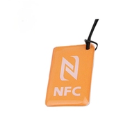 Porte-clés RFID de contrôle d'accès GSC programmable 13,56 MHz NFC 213 en résine cristalline NFC époxy