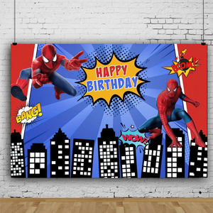 خلفية تصوير سبايدر مان الأبطال الخارقين باللون الأحمر مقاس 5x3 قدم، لافتة حفلات أعياد ميلاد الأولاد، ديكورات، ودعائم كشك التصوير - Product Image 4