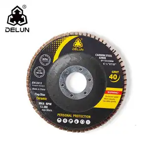 DELUN Amazon fornitore disco lamellare lucidatura da 4.5 pollici per vendite calde in acciaio inossidabile lavoro efficiente mola a lamelle in Zirconia