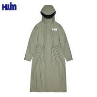 Vestes longues imperméables à capuche pour hommes, personnalisées, légères, respirantes, doublure en maille, séchage rapide à l'avant, pour les activités de plein air, les villes et les jours de pluie