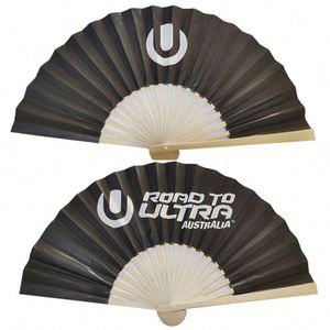 Éventail pliable en bambou avec impression personnalisée sur 2 faces - Product Image 3