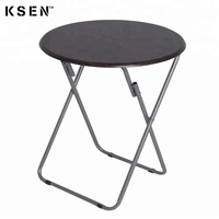 Table Console Ronde Pliante Portable en Bois pour Extérieur, Idéale pour Repas ou Support TV – Prix Usine