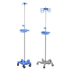 ขาตั้งน้ำเกลือแบบปรับได้ Hawbe พร้อมล้อและถาดสำหรับใช้ทางการแพทย์ - Product Image 1