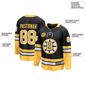 เสื้อเจอร์ซีย์สำหรับเล่นฮ็อกกี้น้ำแข็งเสื้อรักบี้พิมพ์ลายปักโลโก้ - Product Image 5