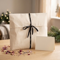 Sac à poussière recyclable personnalisé de haute qualité pochette en lin en toile sergé avec emballage d'enveloppe à rabat pour sous-vêtements en coton