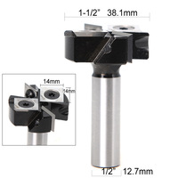 Insert-Style Spoilboard Surfaçage Router Bit Acier au tungstène Mini Spoilboard Aplatissement Rabbeting Router Bits 4 Inserts en carbure