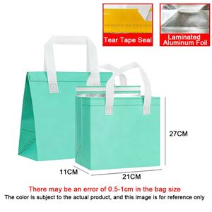 Sac isotherme en aluminium personnalisé avec logo, pour livraison de repas, imperméable, pour courses et emballage alimentaire extérieur - Product Image 2