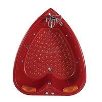 Baignoire Jacuzzi élégante autoportante, bain à remous intérieur, baignoire de massage en acrylique pour 2 personnes, spa en forme de cœur pour salle de bain haut de gamme