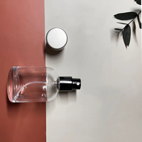 Flacon de parfum cylindrique en verre pour femmes avec vaporisateur pompe rechargeable, crème de soin de la peau, cosmétique, flacon de toner portable, petit lot