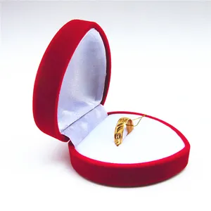 Anel de presente do dia dos namorados, caixa de joias vermelha de ponta alta com formato de coração, caixa criativa de presente do dia dos namorados