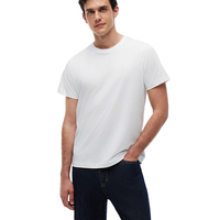 T-shirts extensibles pour hommes, 95% coton, 5% élasthanne, coupe slim classique, col rond, t-shirt de qualité supérieure pour impression