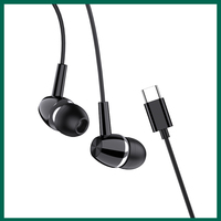 JOKADE Earphone In-ear Murah Tipe C dengan Mikrofon, Earphone Digital Berkabel Tipe-C 1.2M
