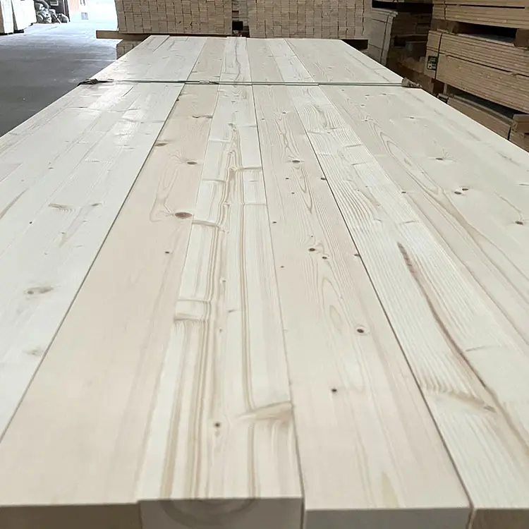 Venta al por mayor tablero de madera con bordes de abeto madera tablero sólido madera industrial para la construcción tablones de madera