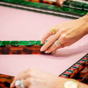 Set di Tessere Mahjong Americane in Acrilico Lucidato a Mano, a Tre Strati, Intagliate e Incollate a Mano, per Intrattenimento e Feste - Product Image 3