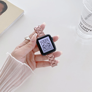 Correas delicadas y desmontables de acero inoxidable para Apple <span class=keywords><strong>iWatch</strong></span>, tres cuentas, <span class=keywords><strong>precio</strong></span> de fábrica, Ultra 8 7 <span class=keywords><strong>6</strong></span> 5 - Product Image 6