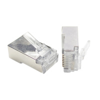 Vergoldeter Netzwerk-Pass-Through-Stecker Cat 6-Anschluss FTP STP 8 P8C RJ45 Geschirmter modularer CAT6 CAT6A-Stecker RJ45