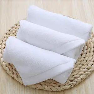 Fabriek Luxe 5 Star Hotel Washandje 100% Katoenen Witte Kleine Vierkante Gezicht Handdoek Voor Hotel