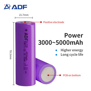 แบตเตอรี่ลิเธียม 21700 ขายส่ง 3.7v 4500mah 5000mah แบตเตอรี่ Li-ion - Product Image 4