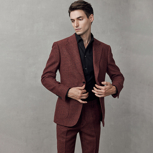 Costume deux pièces en <span class=keywords><strong>laine</strong></span> pour <span class=keywords><strong>homme</strong></span>, style business décontracté, costume de mariage classique italien, veste et pantalon, ensemble complet pour <span class=keywords><strong>homme</strong></span> - Product Image 5