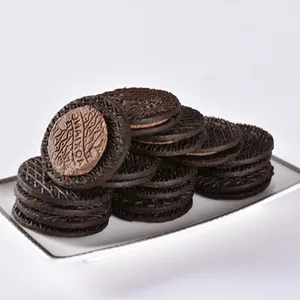 Biscuit OEM Chocolate Flavor Creamed Biscuits With Filling
