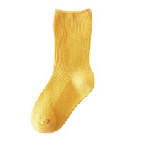 Chaussettes Bébé Automne Hiver Fines de Bonne Qualité à Bord Souple, en Coton Peigné Double Aiguille, Sans Couture, Cousues à la Main, 0-3 Ans, à Revers
