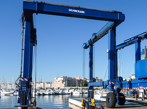 Chariot de lancement de navires mobile de 50 à 1200 tonnes, grue portique marine sur pneus en caoutchouc, élévateur de bateaux - Product Image 4