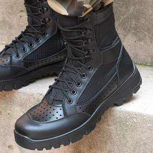 מגפי ציד איכותיים, שחורים, לסביבת ג'ונגל ומדבר, מגפי אוקספורד מעור, לאימונים טקטיים בחוץ - Product Image 3