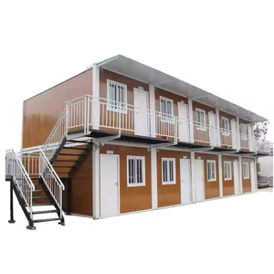 2-5 Bedrooms 20ft Two Layer Detachable Steel Container <b>House</b> with Sandwich Panel Fireproof for Office Use - Product Image 1